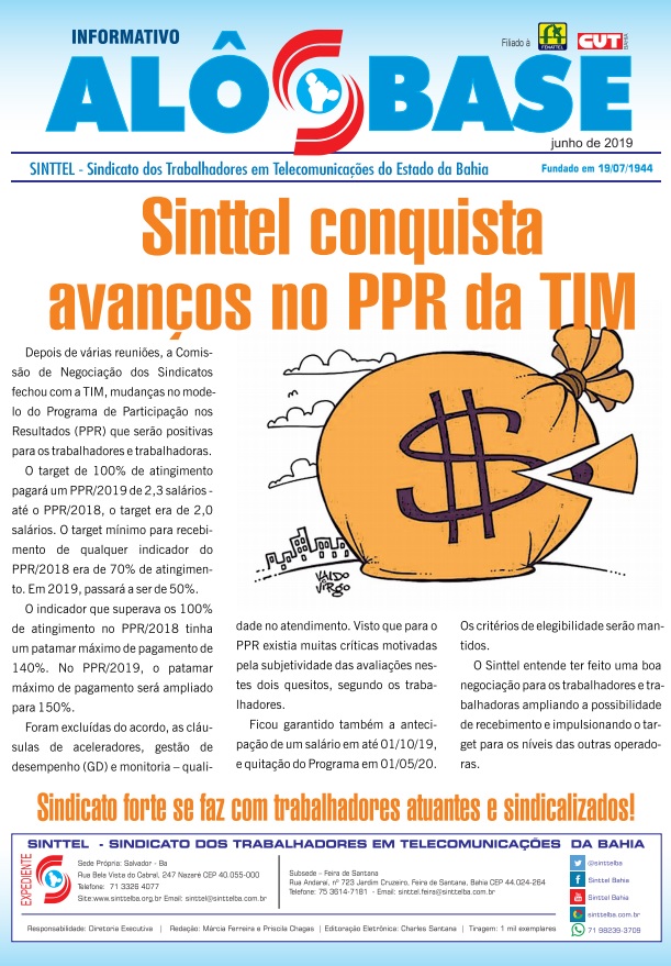 Sinttel conquista avanÃ§os no PPR da TIM